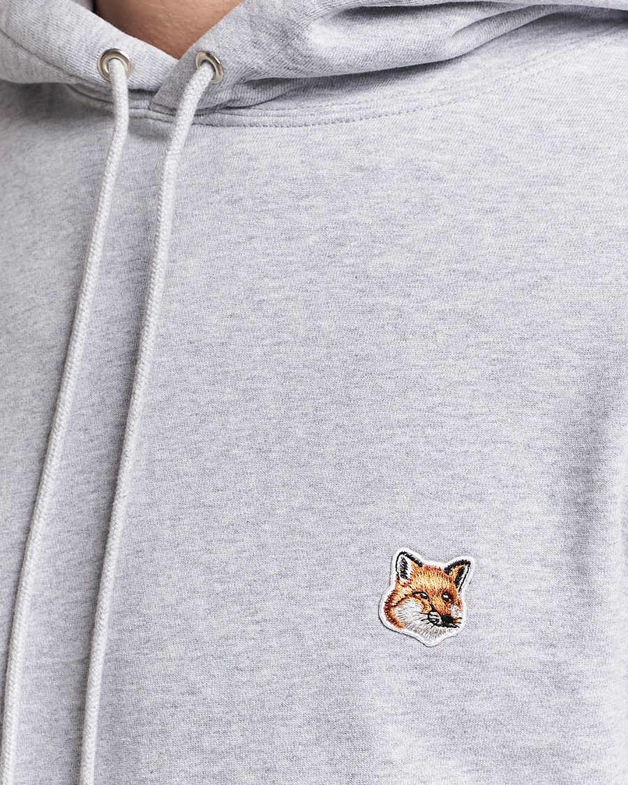 Herren | Pullover | Maison Kitsuné | Fox Head Hoodie Light Grey Melange