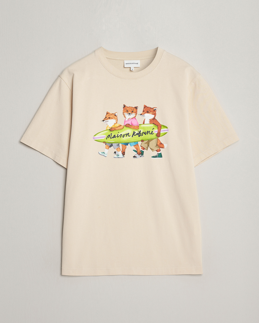 Herren | T-Shirts | Maison Kitsuné | Surfing Foxes T-Shirt Paper