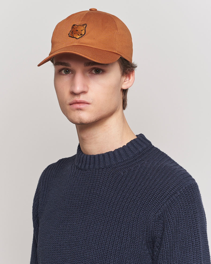 Herren | Maison Kitsuné Tonal Fox Cap Tobacco | Maison Kitsuné | Tonal Fox Cap Tobacco