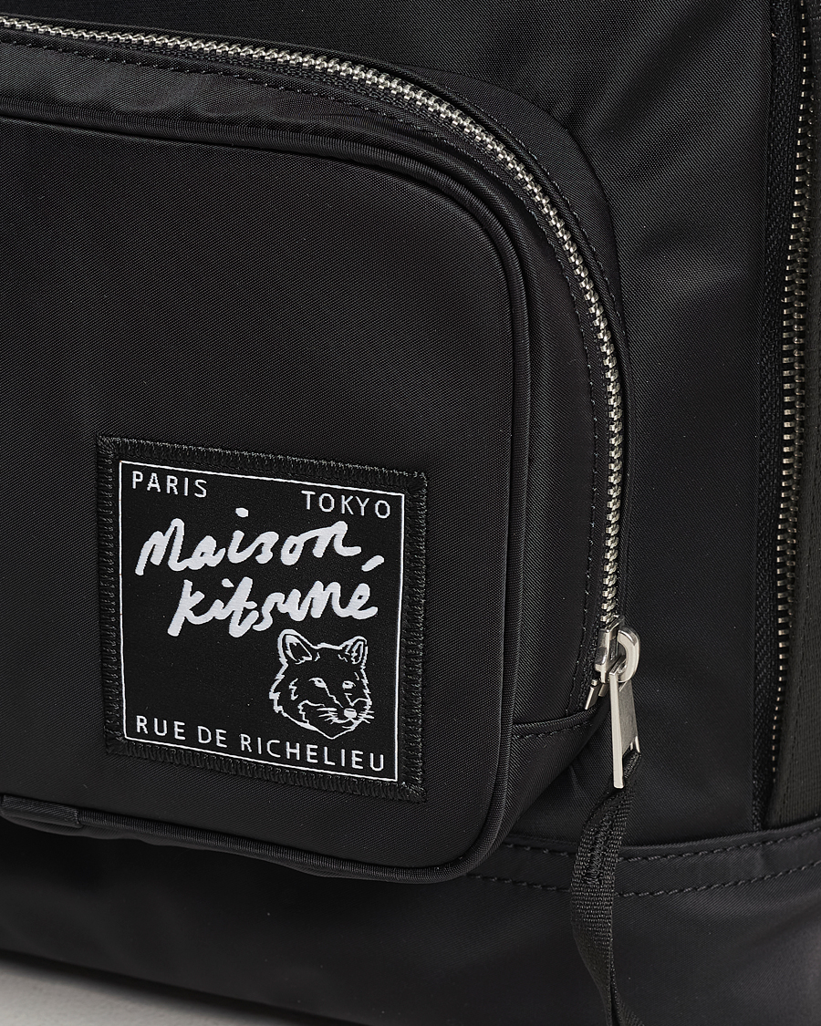 Herren | Maison Kitsuné The Traveller Backpack Black | Maison Kitsuné | The Traveller Backpack Black