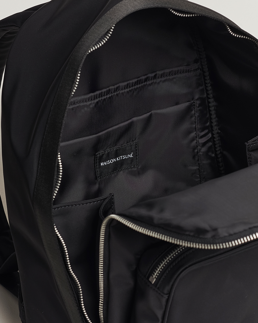 Herren | Maison Kitsuné The Traveller Backpack Black | Maison Kitsuné | The Traveller Backpack Black