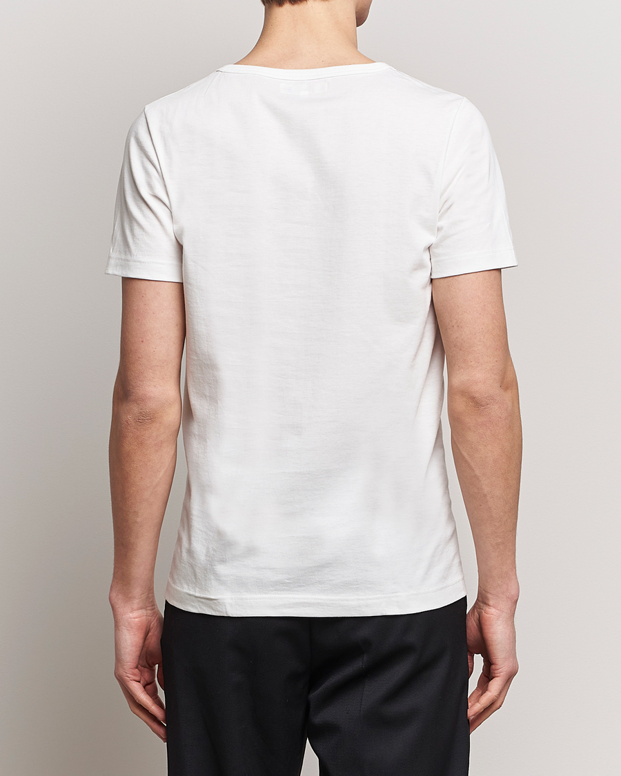 Herren | T-Shirts | Merz b. Schwanen | 1970s Classic Loopwheeled V-Neck T-Shirt White