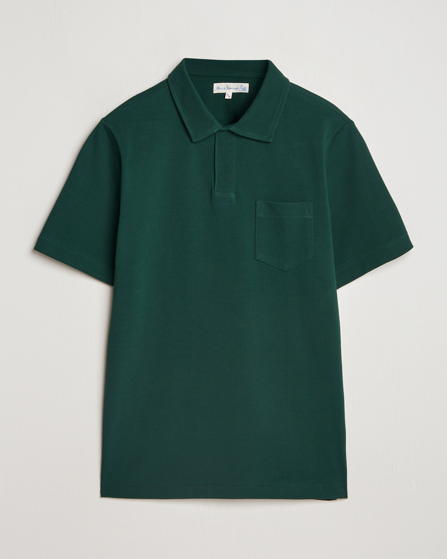 Herren | Poloshirts | Merz b. Schwanen | Organic Cotton Washed Polo Classic Green