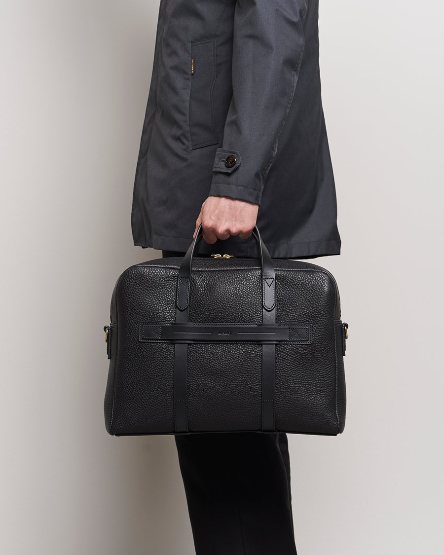 Herren | Kategorie | Mismo | Aspire Pebbled Leather Briefcase Black