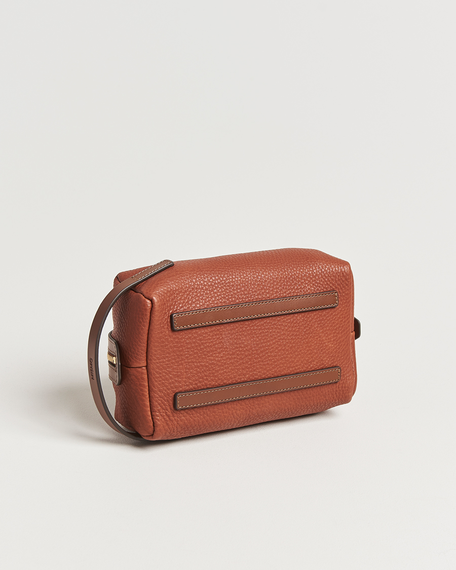Herren | Taschen | Mismo | Groom Pebbled Leather Washbag Tabac/Cuoio