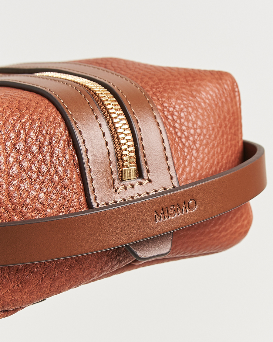 Herren | Taschen | Mismo | Groom Pebbled Leather Washbag Tabac/Cuoio