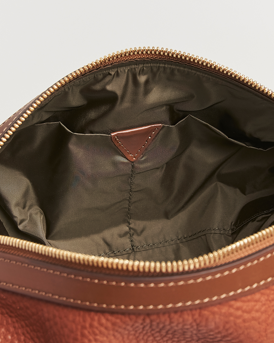 Herren | Taschen | Mismo | Groom Pebbled Leather Washbag Tabac/Cuoio