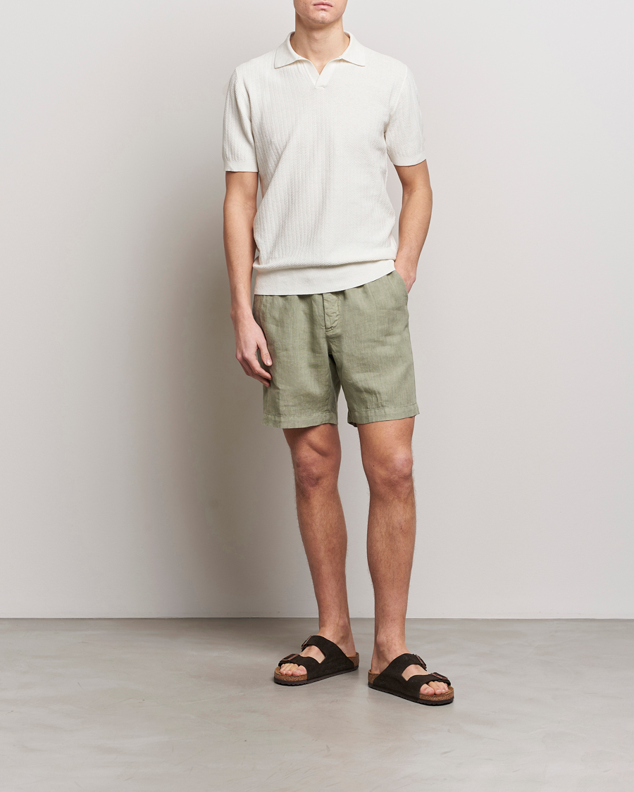 Herren | Poloshirts | Altea | Knitted Chevron Polo Off White