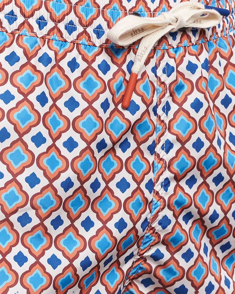 Herren | Badehosen | Altea | Printed Swim Shorts Blue/Orange