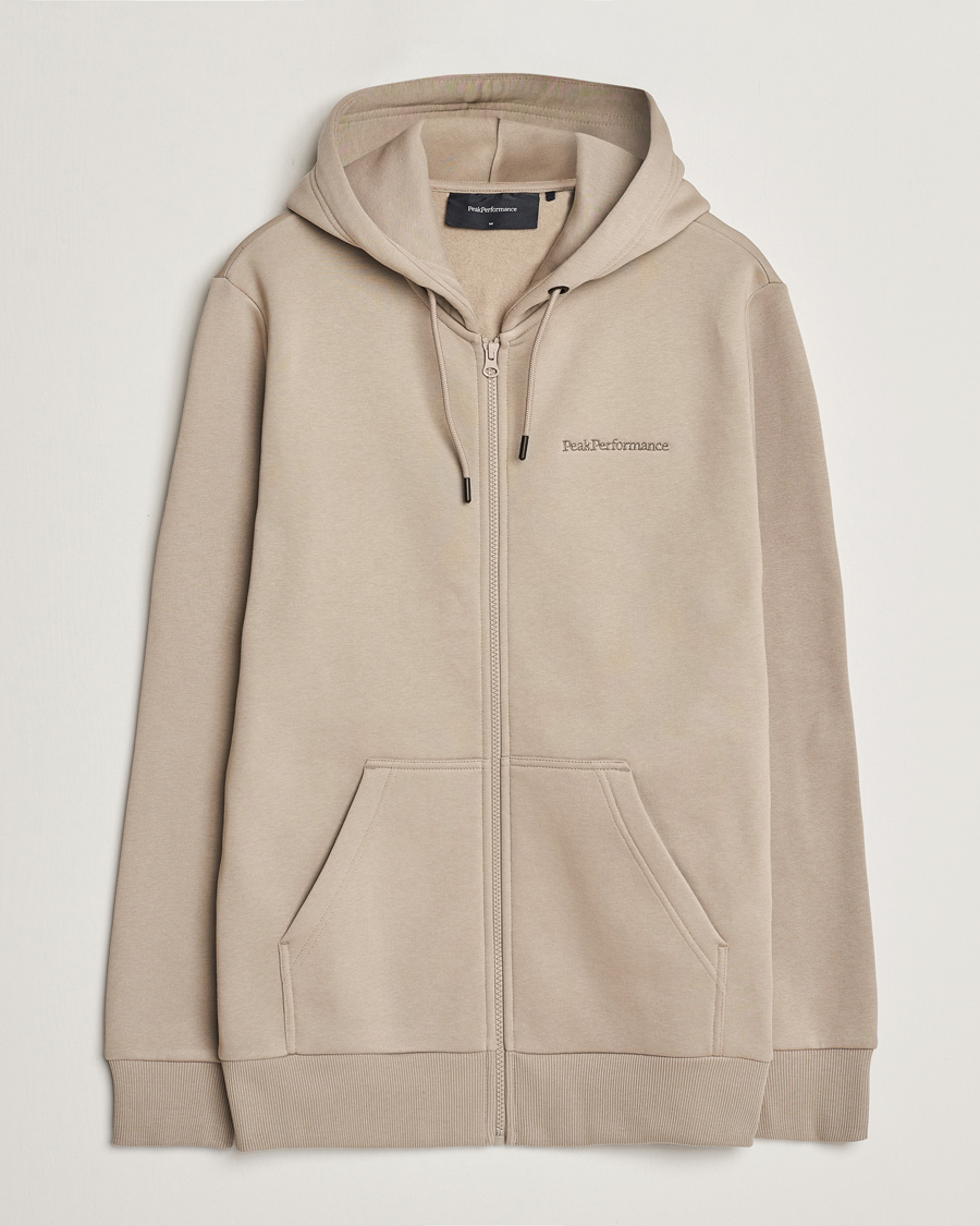 Herren | Pullover | Peak Performance | Original Logo Full Zip Hoodie Avid Beige