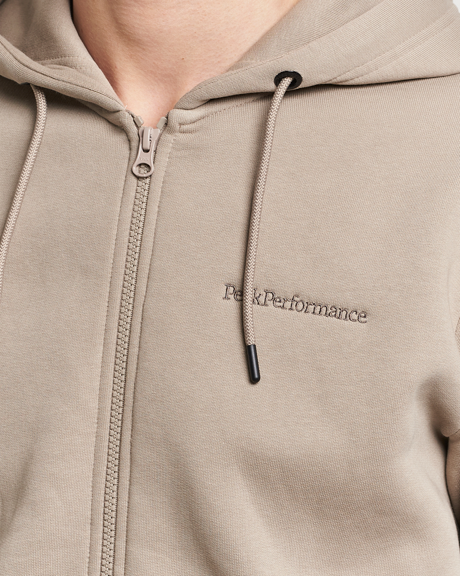 Herren | Pullover | Peak Performance | Original Logo Full Zip Hoodie Avid Beige