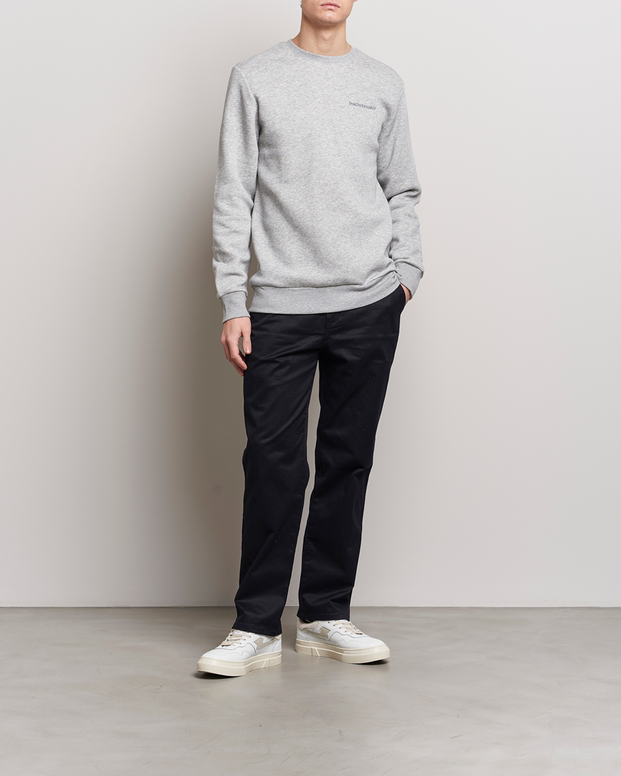 Herren | Pullover | Peak Performance | Original Logo Crew Neck Sweatshirt Grey Melange