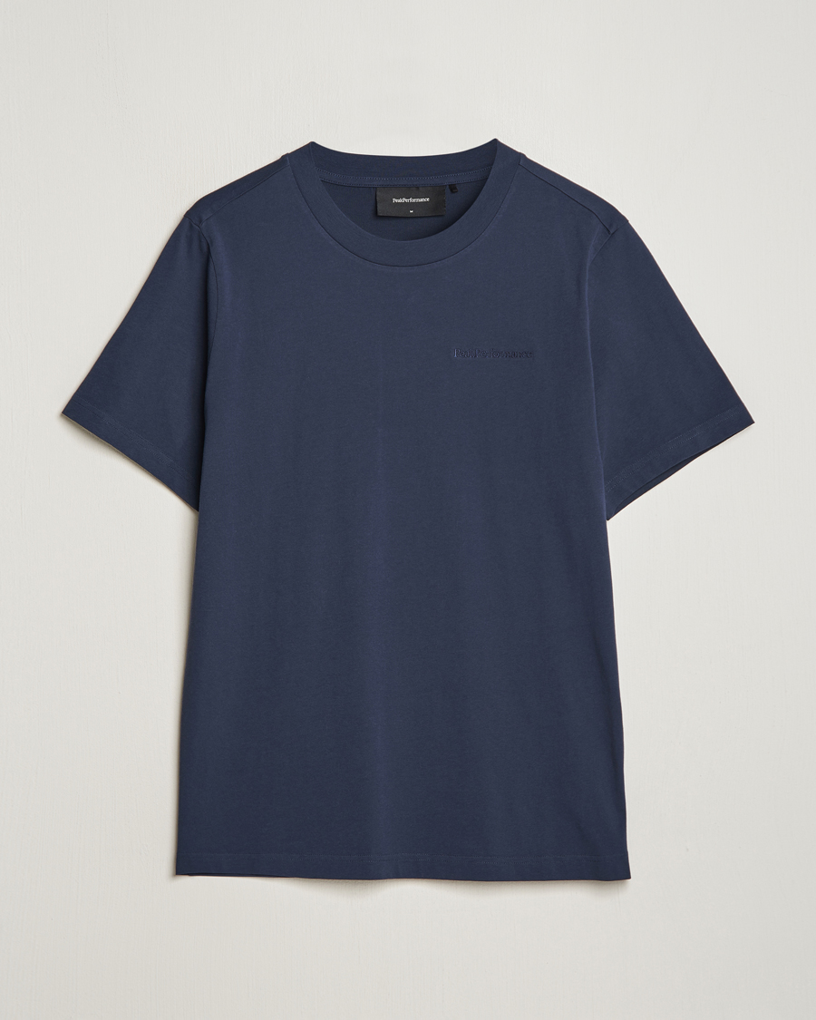Herren | T-Shirts | Peak Performance | Original Crew Neck T-Shirt Blue Shadow