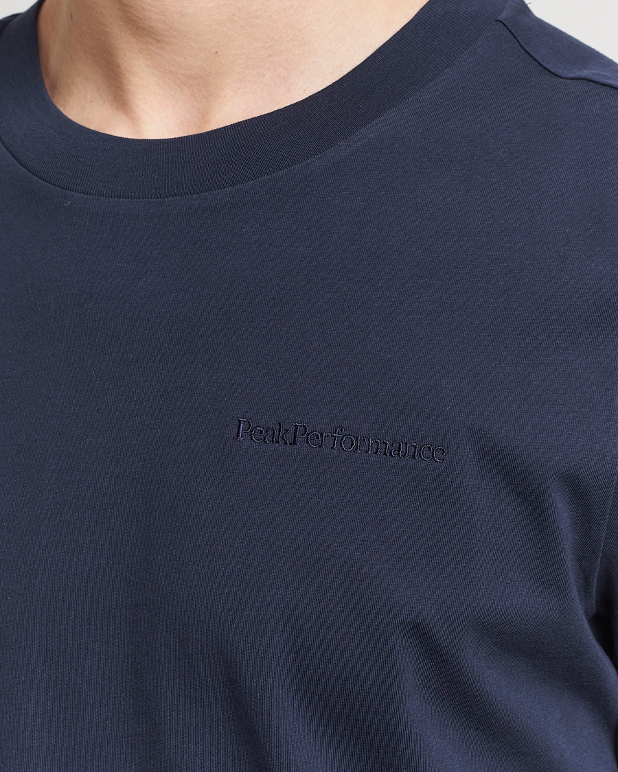 Herren | T-Shirts | Peak Performance | Original Crew Neck T-Shirt Blue Shadow