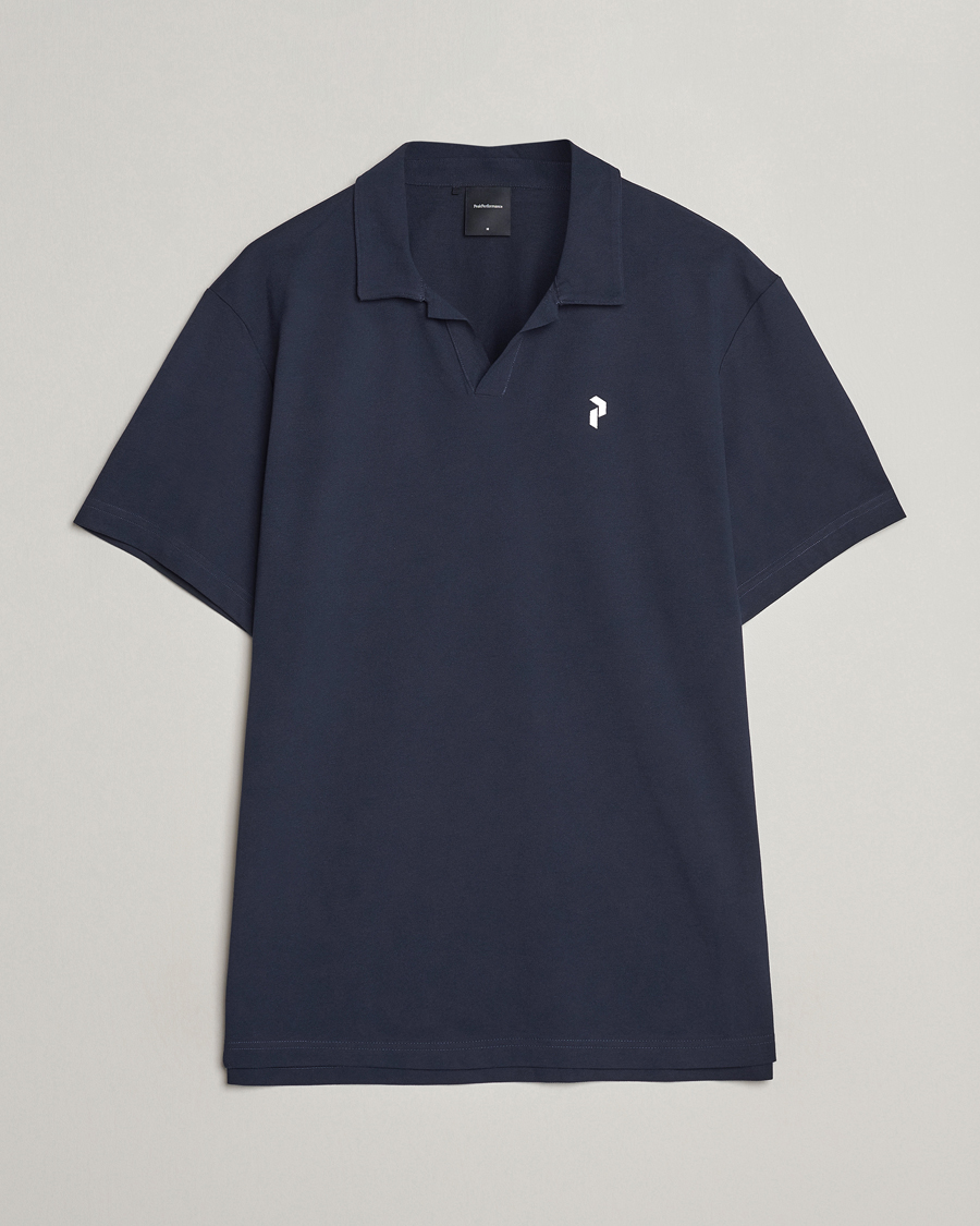 Herren | Poloshirts | Peak Performance | Cotton Coolmax Open Collar Polo Salute Blue