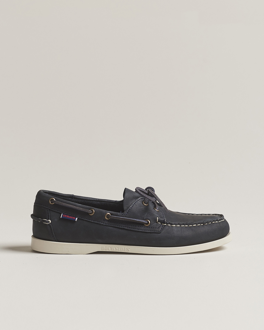 Herren | Segelschuhe | Sebago | Dockside Nubuck Boat Shoe Blue Navy