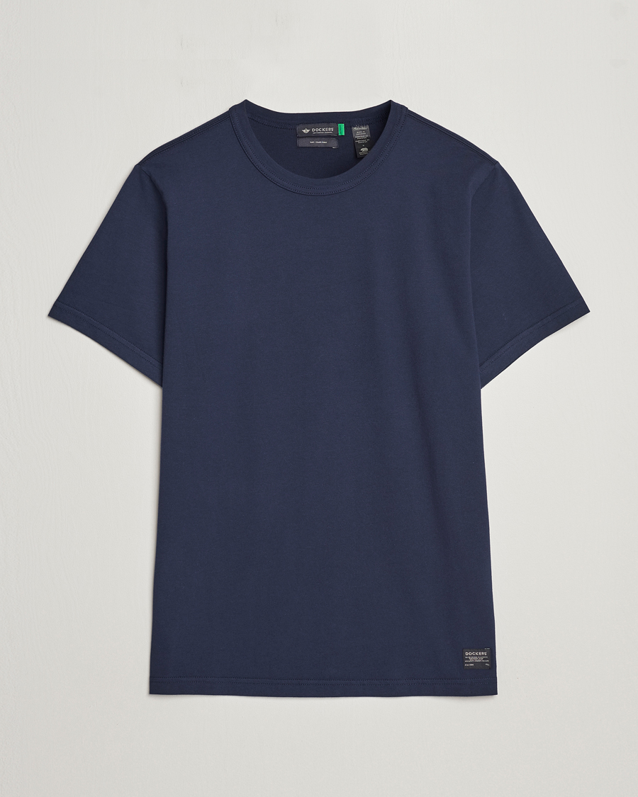 Herren | T-Shirts | Dockers | Original Cotton T-Shirt Navy