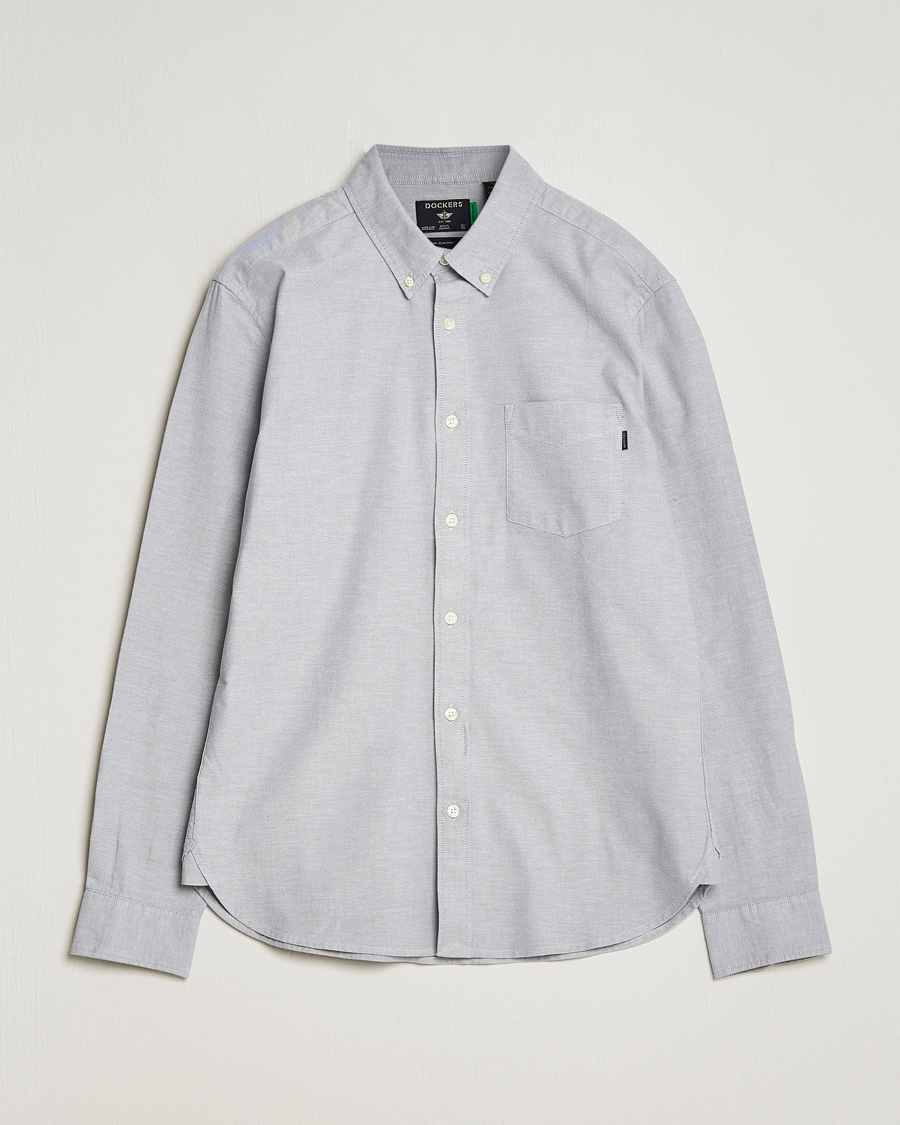 Herren | Hemden | Dockers | Cotton Stretch Oxford Shirt Medium Grey Heather
