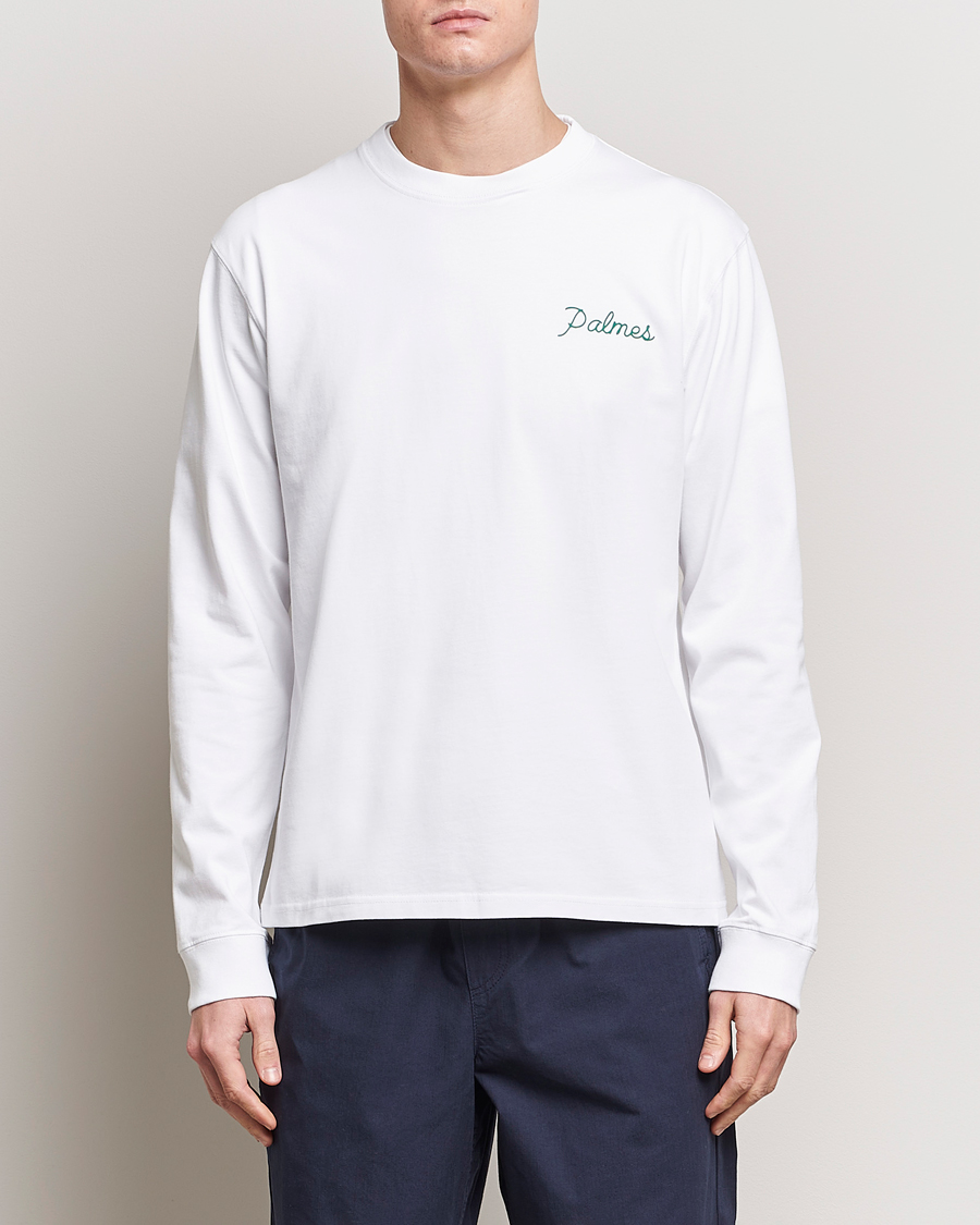 Herren | T-Shirts | Palmes | Sunset Long Sleeve T-Shirt White