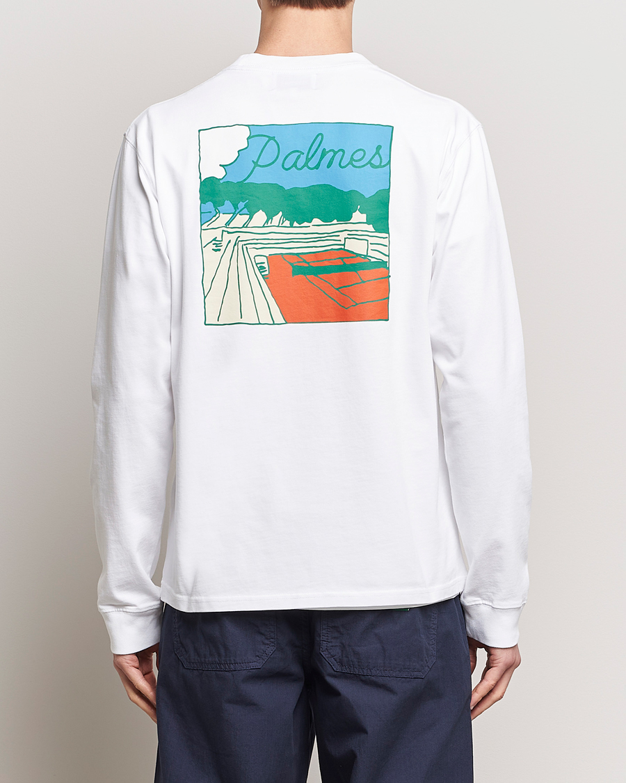 Herren | T-Shirts | Palmes | Sunset Long Sleeve T-Shirt White