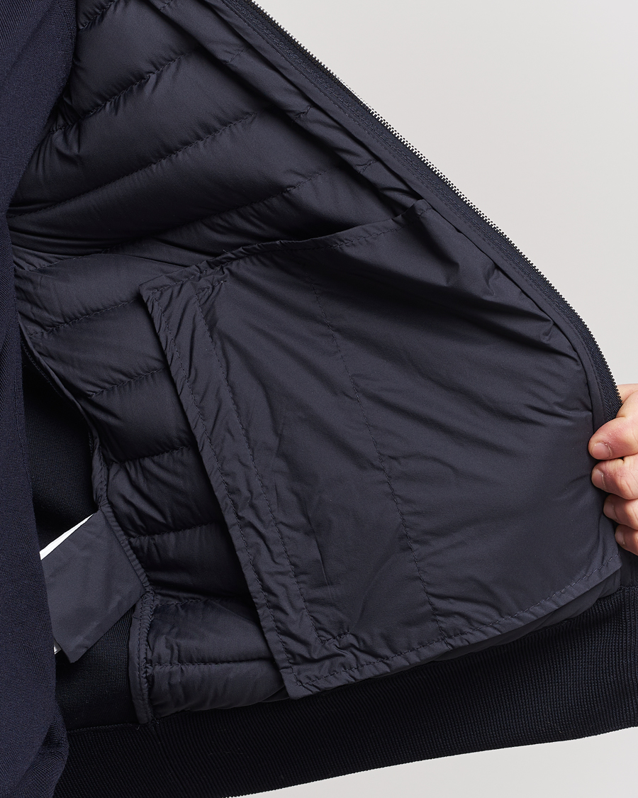 Herren | Pullover | Moncler | Light Hybrid Zip Jacket Navy