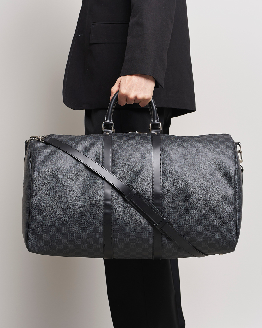 Herren | Louis Vuitton Pre-Owned Keepall Bandoulière 55 Damier Graphite | Louis Vuitton Pre-Owned | Keepall Bandoulière 55 Damier Graphite