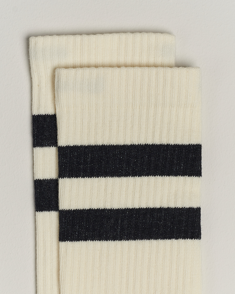 Herren | Kategorie | Sweyd | Two Stripe Cotton Socks White/Black