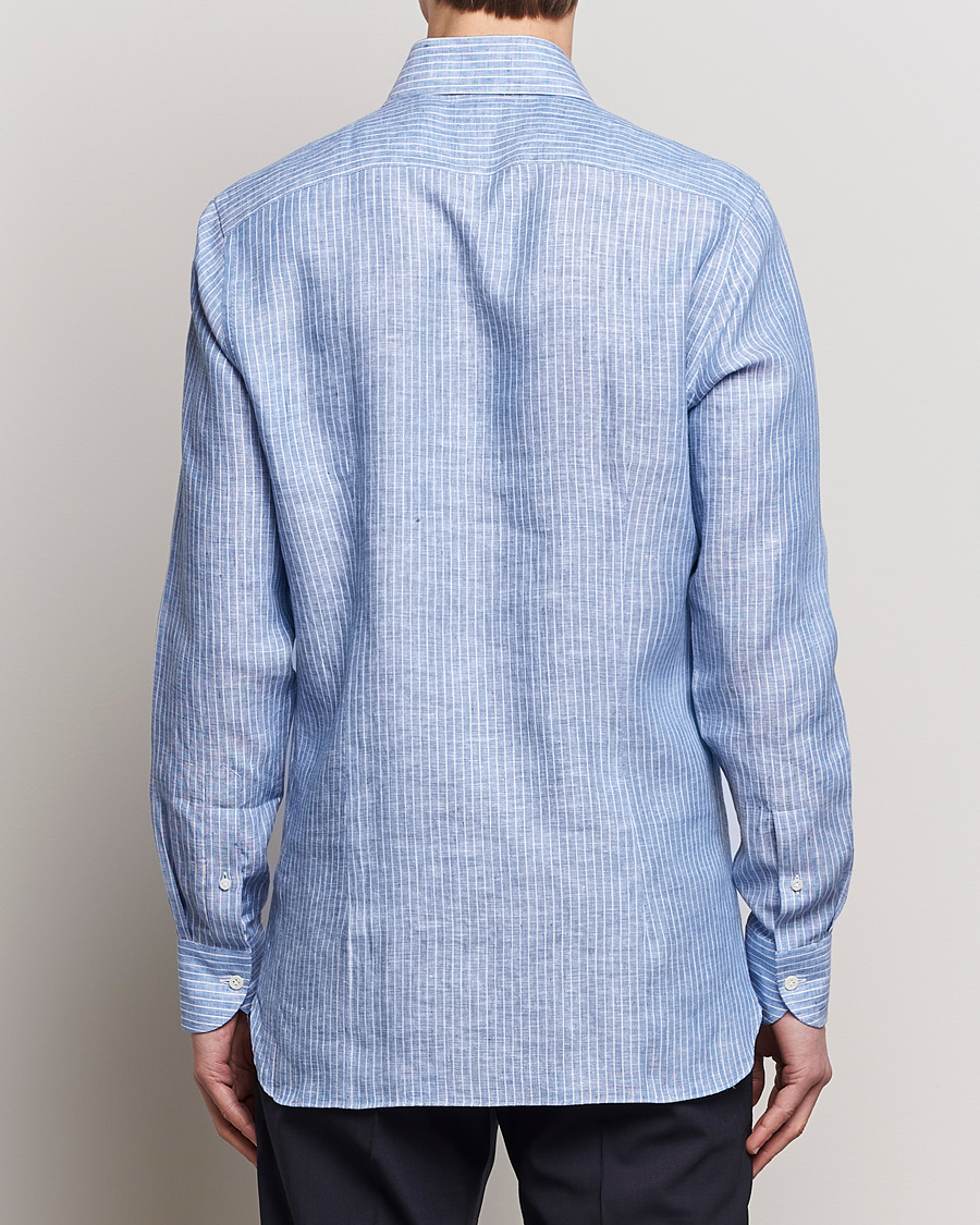 Herren | Hemden | 100Hands | Striped Linen Shirt Navy