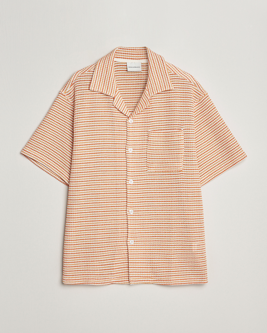 Herren | Hemden | Drôle de Monsieur | Micro Check Camp Shirt Orange