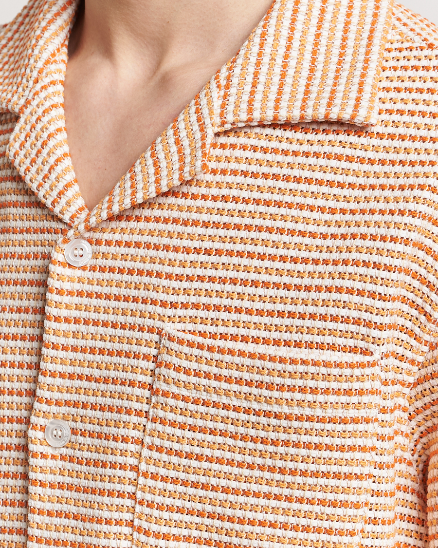 Herren | Hemden | Drôle de Monsieur | Micro Check Camp Shirt Orange