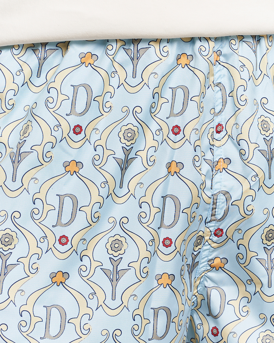 Herren | Badehosen | Drôle de Monsieur | Ornaments Swim Shorts Light Blue