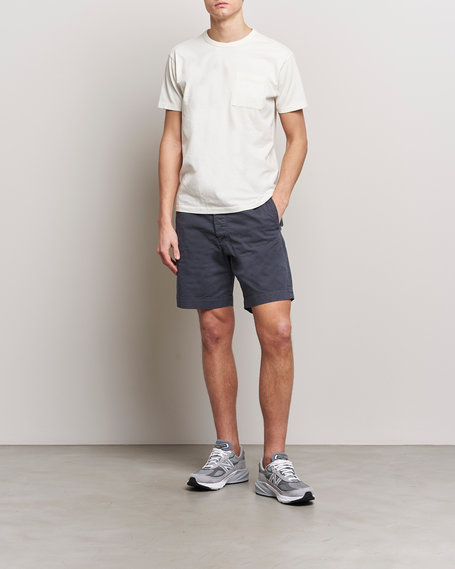 Herren | Shorts | RRL | Officers Flat Shorts Navy