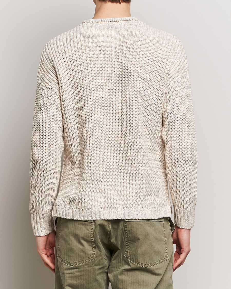 Herren | Pullover | RRL | Cotton/Linen Crew Neck Pullover Raw White