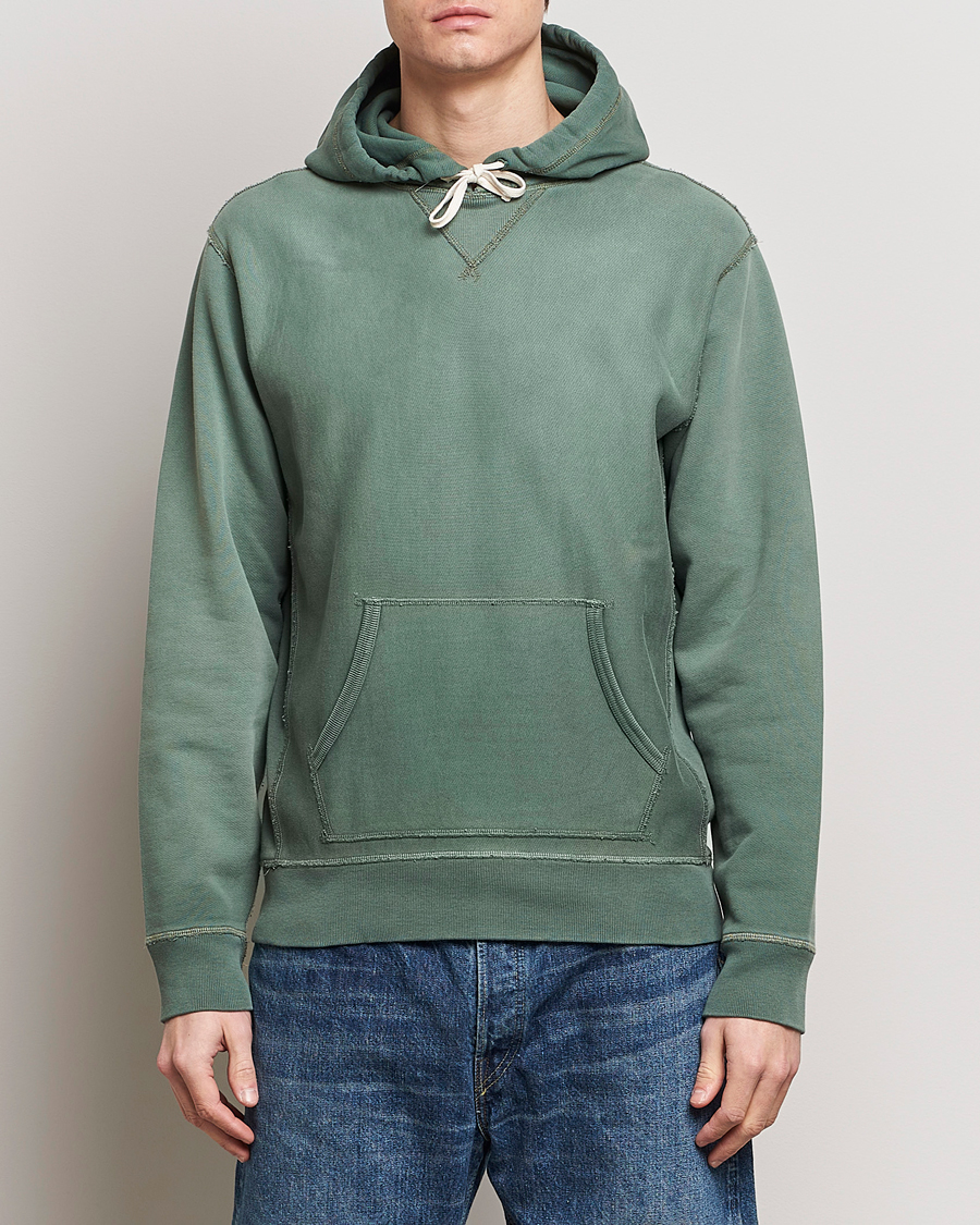 Herren | Pullover | RRL | Hooded Sweatshirt Collegiate Green