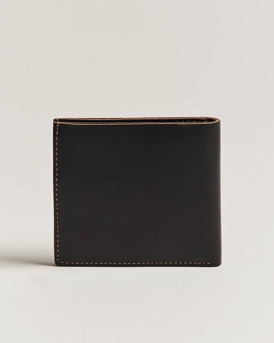 Herren | Accessoires | RRL | Tumbled Leather Billfold Wallet Black/Brown