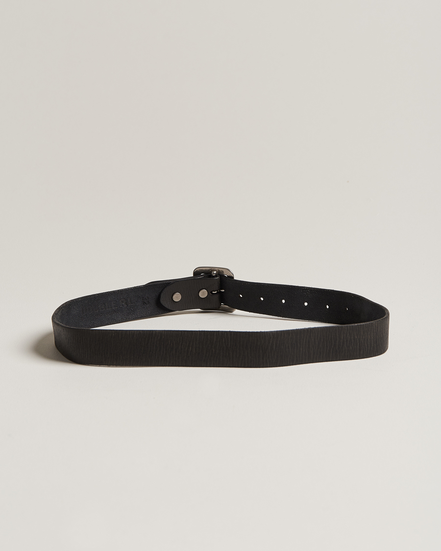 Herren | RRL Tumbled Leather Belt Vintage Black | RRL | Tumbled Leather Belt Vintage Black