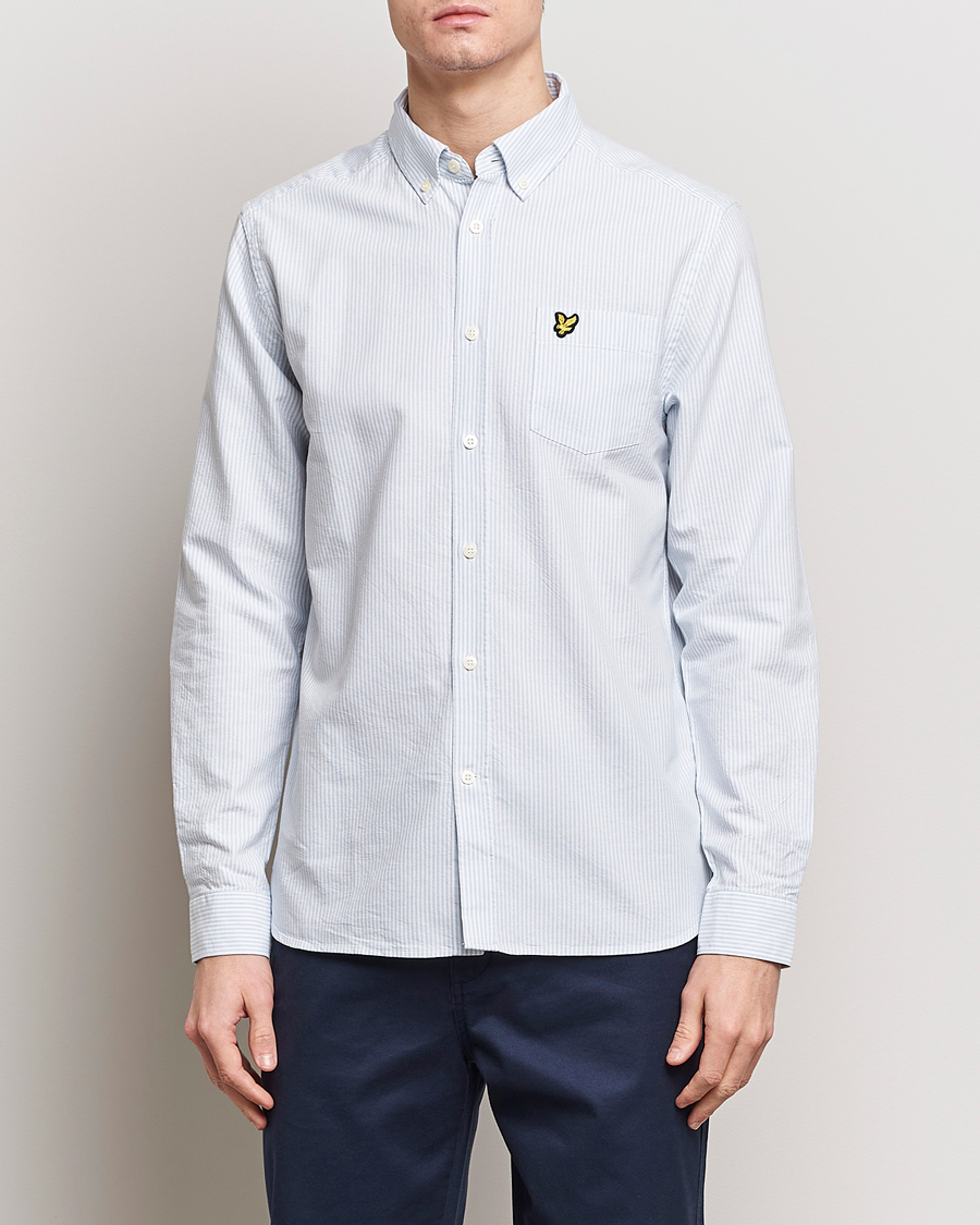 Herren | Kleidung | Lyle & Scott | Lightweight Oxford Striped Shirt Blue/White