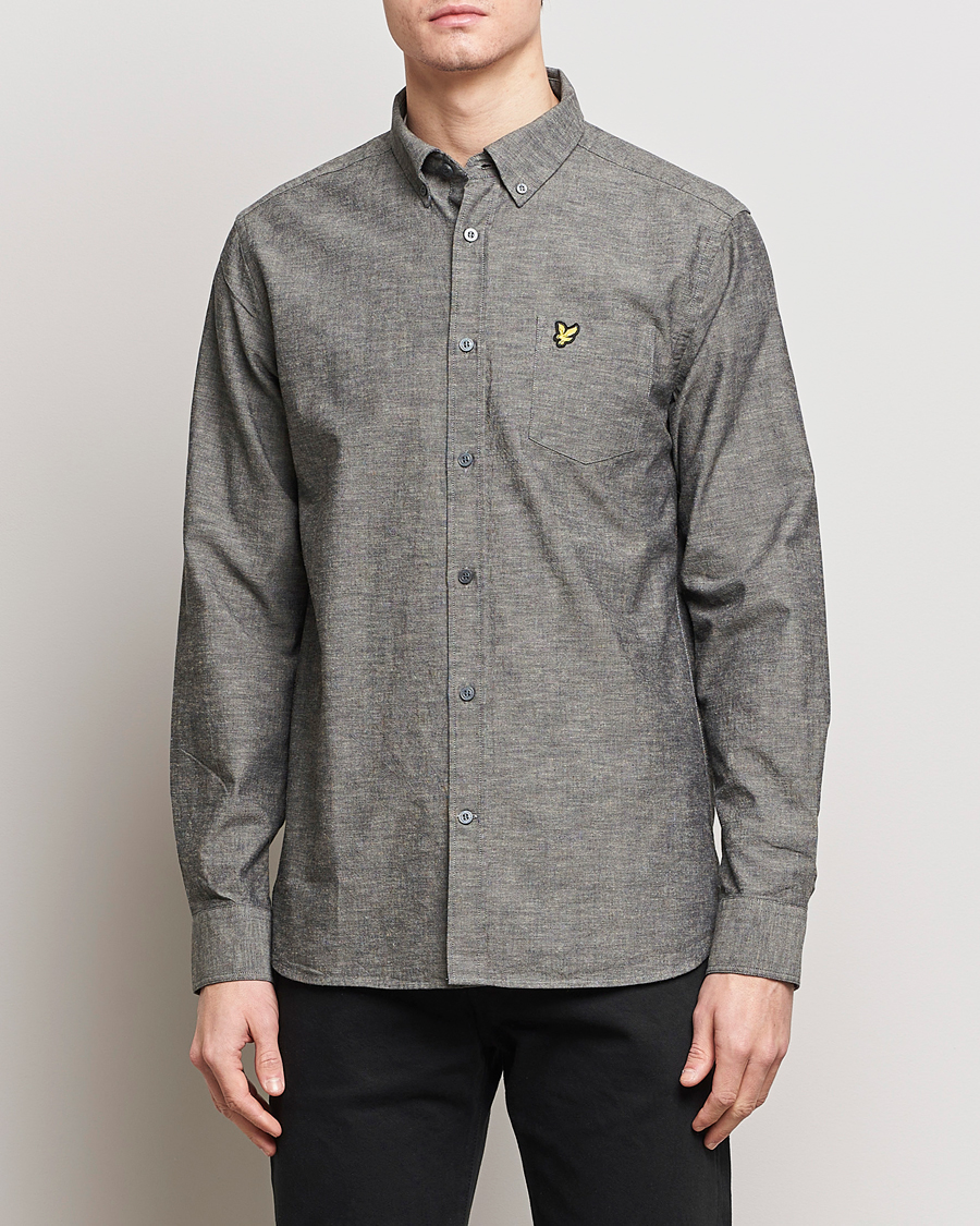 Herren | Hemden | Lyle & Scott | Linen Button Down Shirt Grey Melange