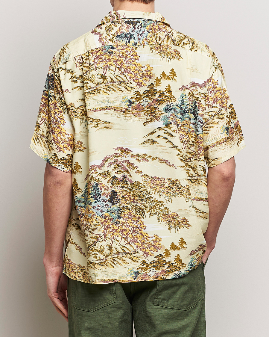 Herren | Hemden | orSlow | Printed Rayon Camp Shirt Yellow
