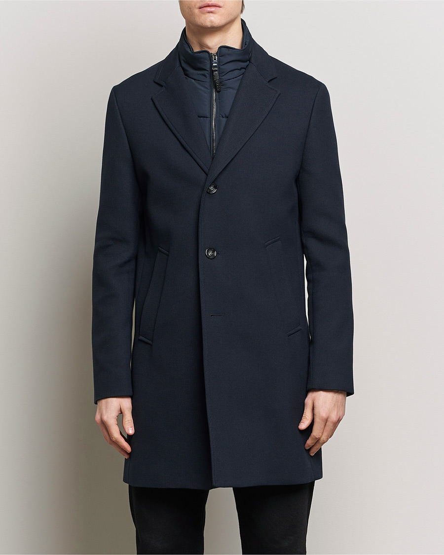 Herren | Stilvolle Jacken | BOSS BLACK | Hyde Cotton Coat Dark Blue