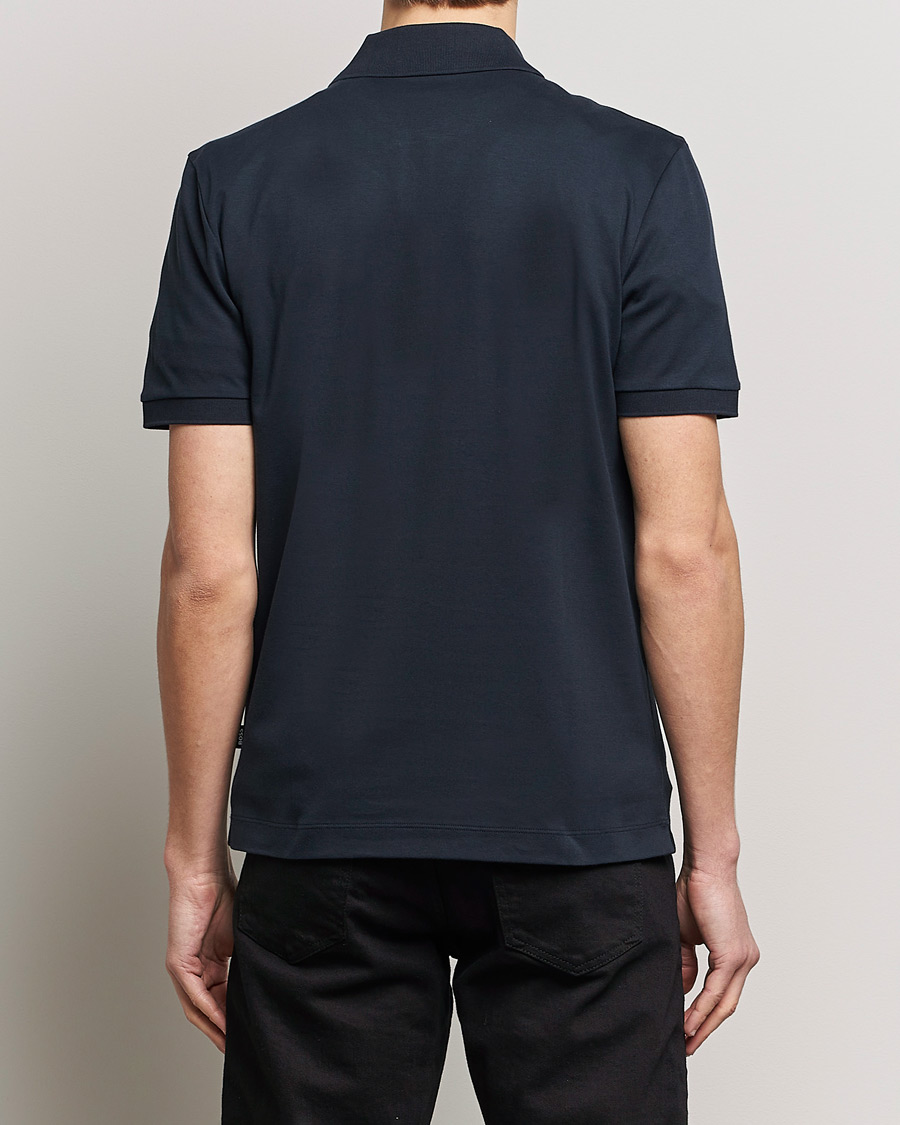 Herren | Poloshirts | BOSS BLACK | Polston Half-Zip Piké Dark Blue