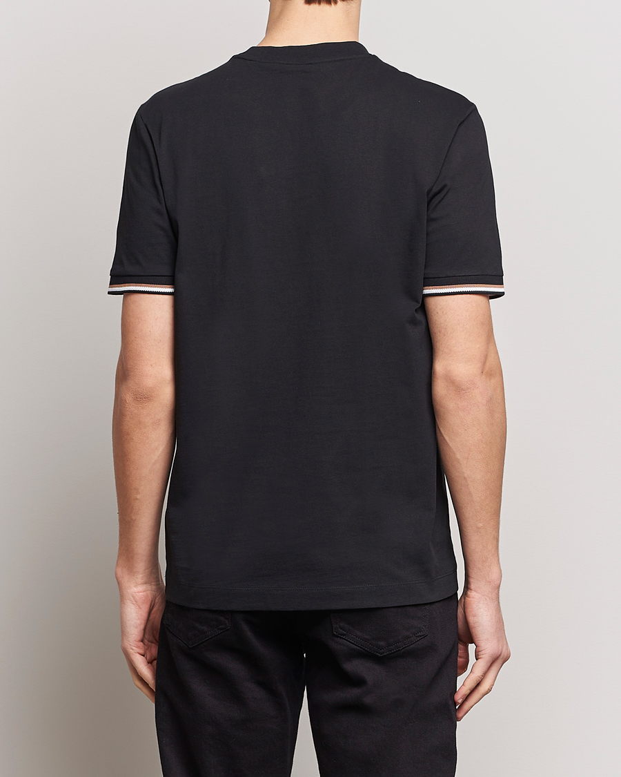 Herren | T-Shirts | BOSS BLACK | Thompson Tipped Crew Neck T-Shirt Black