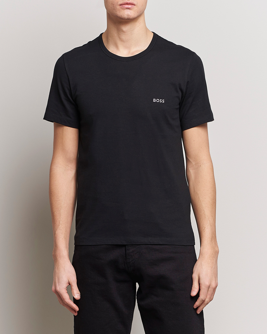 Herren | Schwartze t-shirts | BOSS BLACK | 3-Pack Crew Neck T-Shirt Black/White/Blue