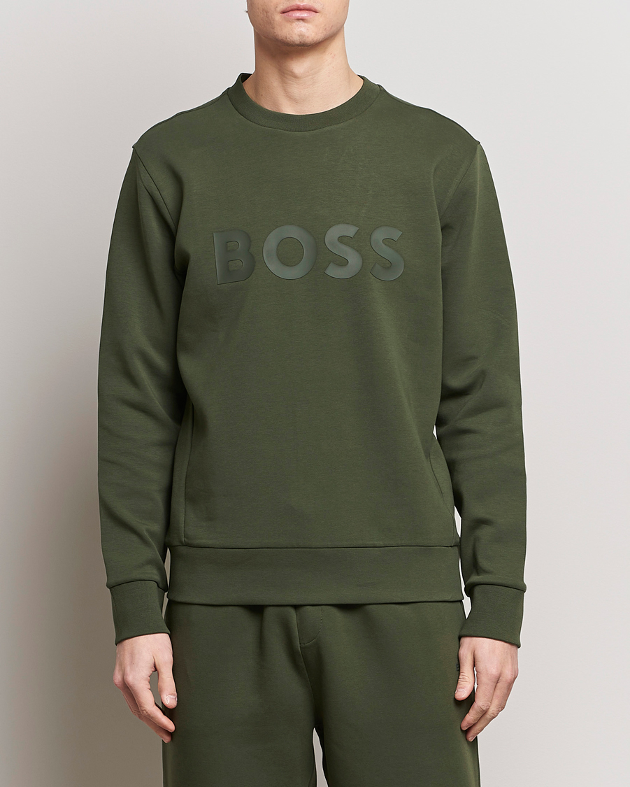 Herren | Pullover | BOSS GREEN | Salbo Logo Sweatshirt Open Green
