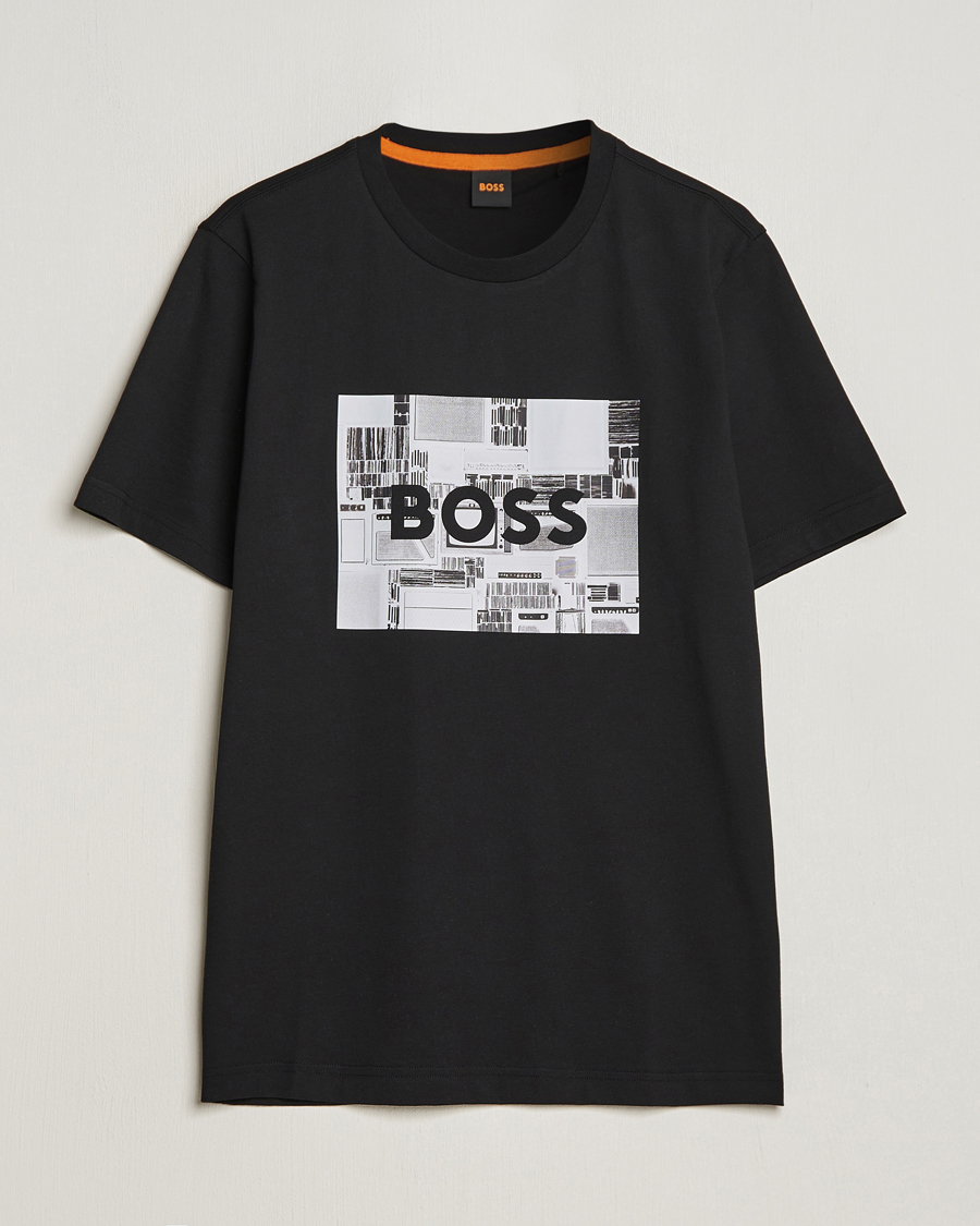 Herren | T-Shirts | BOSS ORANGE | Heavy Logo T-Shirt Black