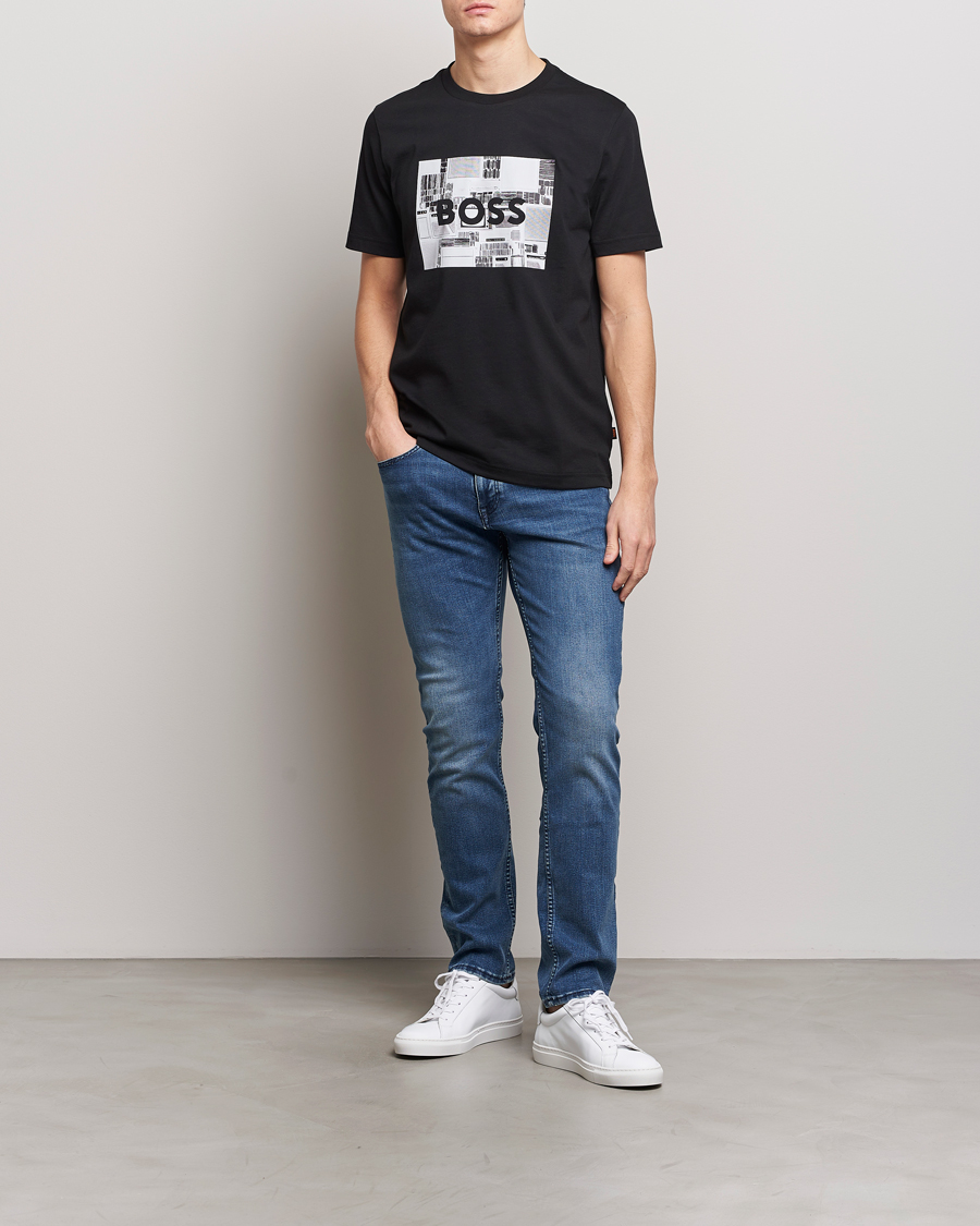 Herren | T-Shirts | BOSS ORANGE | Heavy Logo T-Shirt Black