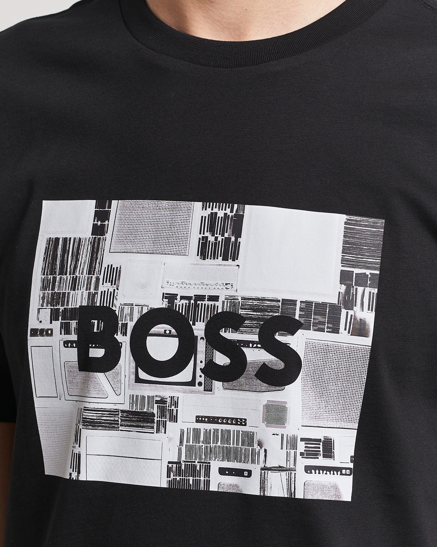 Herren | T-Shirts | BOSS ORANGE | Heavy Logo T-Shirt Black
