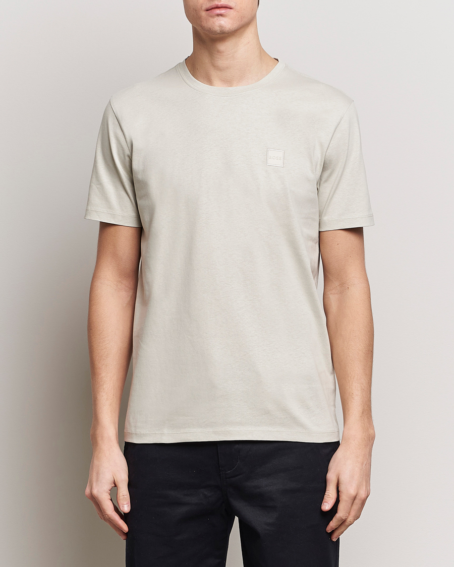 Herren | Kurzarm T-Shirt | BOSS ORANGE | Tales Logo Crew Neck T-Shirt Light Beige