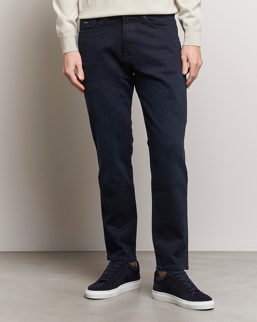 Herren | Kleidung | BOSS ORANGE | Re.Maine Regular Fit Stretch Jeans Dark Blue
