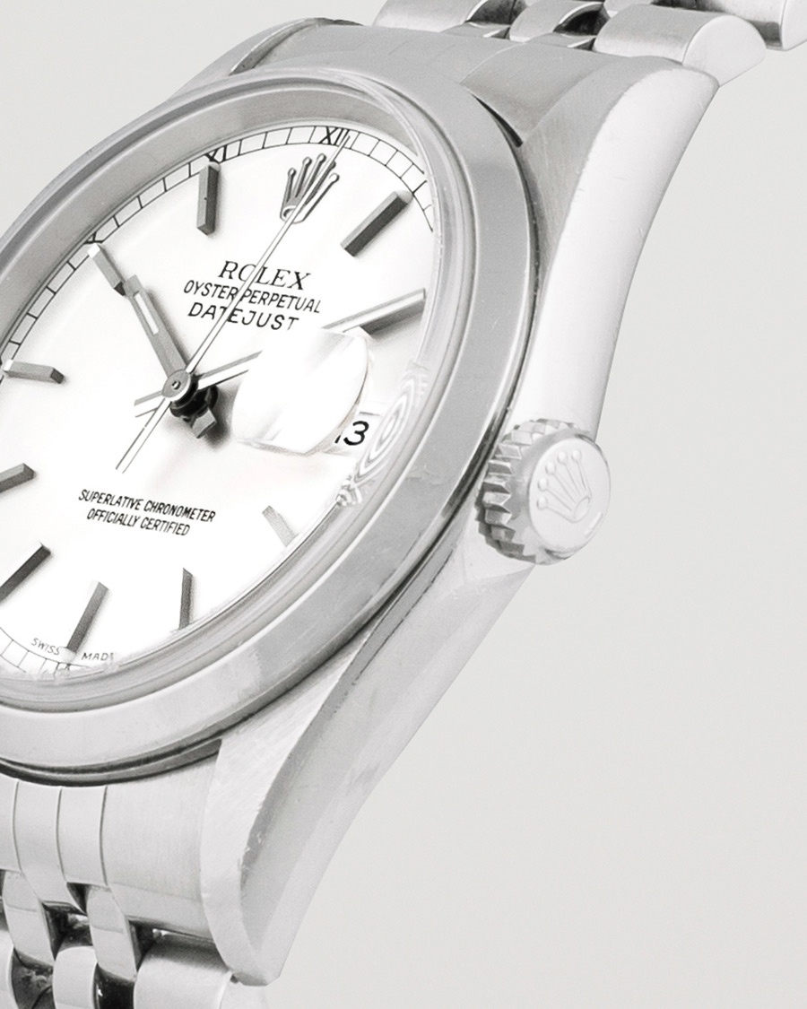 Herren | Rolex Pre-Owned Datejust 16200 Oystert Perpetual Steel Silver | Rolex Pre-Owned | Datejust 16200 Oystert Perpetual Steel Silver